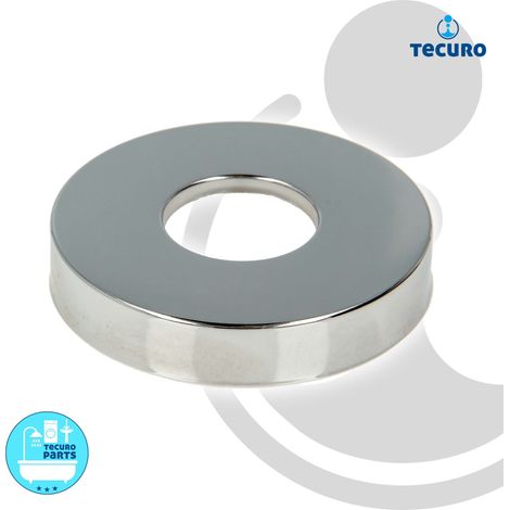 tecuro Schubrosette (1) Ø 32 mm x Ø 80 mm x Höhe 15 mm, Messing verchromt (1/3)