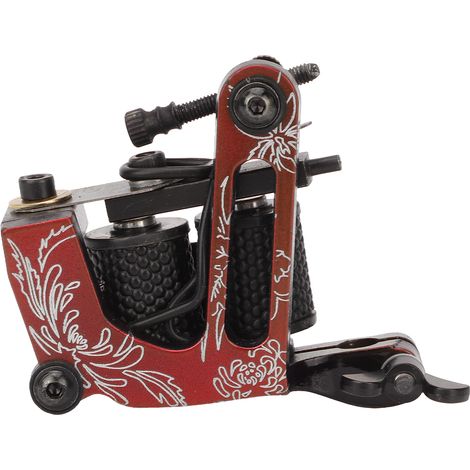 Kit Tatouage Professionnel Alliage Machine à Tatouer Débutant 10 Spires Bobine Liner Shader Rouge (1/5)