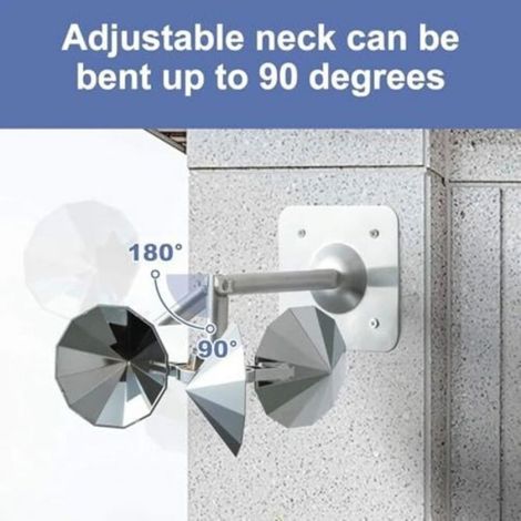 Répulsif Anti Pigeons - Lames Réfléchissantes Rotatives 360° - Base Aluminium Réglable - Pour Balcon Toiture et Terrasse - 1 Pièce (1/5)