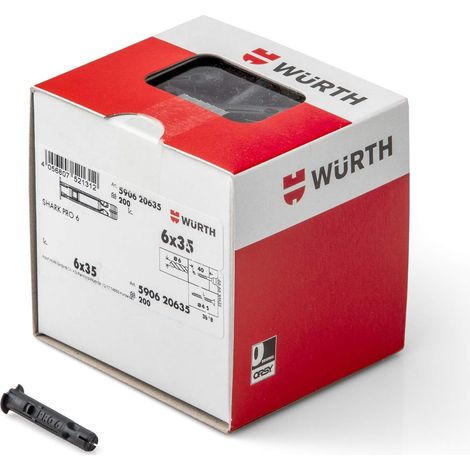 Wurth 590620635 Tassello-In-Nylon-(Sharkpro)-6X35 Gris (1/3)