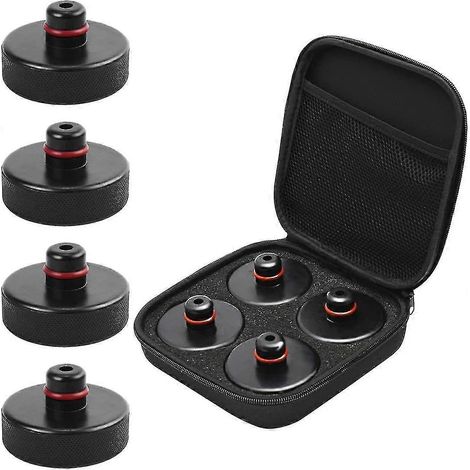 Lot de 4 adaptateurs robustes pour points de levage Tesla Model 3/s/x/y, avec étui de rangement et accessoires. (1/4)