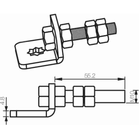 M10 Schraubhalterung Sternsitz 10 CAME 001YM0146