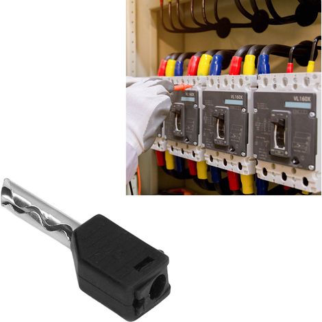 Zubehör für Lehrmittel: 4 mm quadratischer Hohlbananenstecker, schwarz vernickelter Reinkupfer-Anschlussstecker (1/5)
