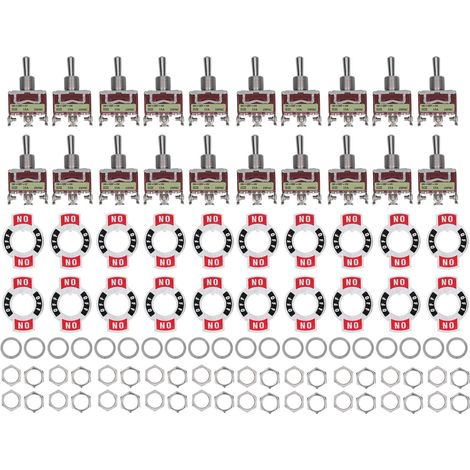 20 Interrupteurs à bascule verrouillables 3 bornes 3 positions Kit pièces AC 250V
