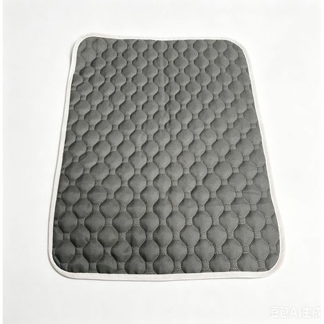 Tapis Rafraîchissant pour Chien et Chat XL 100x70 cm – Coussin Glacé Respirant Été, Gris Foncé-x