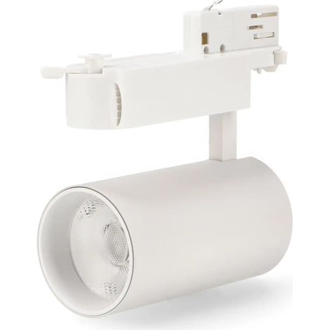 IluminaShop - Foco LED Blanco 30W Trifasico para Carril (5 Anos de Garantia)  Blanco Frio 6000K (1/4)
