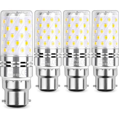 Ampoule LED - KZQ - Maïs 12W B22 - Blanc chaud - 1450LM - Équivalent 100W (Lot de 4) (1/5)