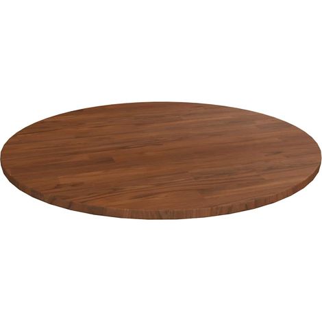 Runde Tischplatte Dunkelbraun Ø70x1,5 cm Behandeltes Eichenholz vidaXL40163 (1/4)