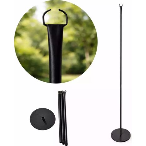 Lot de 2 Pieds de support avec embase pour guirlande guinguette 262cm
