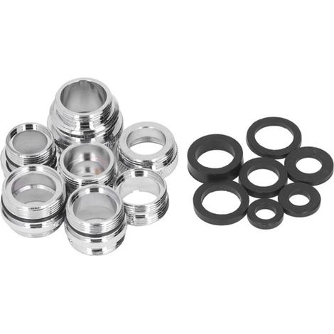 Kit di adattatori per rubinetto da 7 pezzi: raccordi maschio e femmina in ottone per tubo da giardino, lavello e filtro dell'acqua. (1/3)