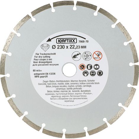 kwb KRAFTIXX Dia Trennscheibe, Durchmesser 230 mm x 22 mm, Metal, beton, Stein (1/3)