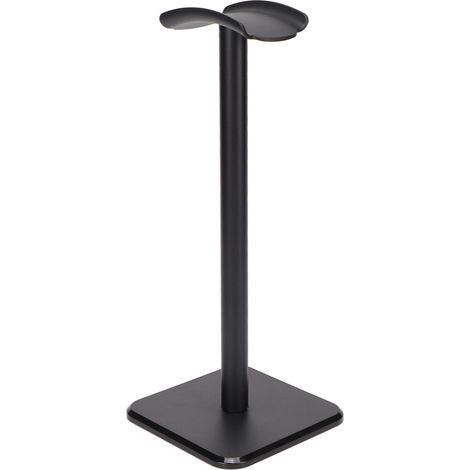 Support Casque avec Base Anti-Dérapable en TPU, Barre Métallique Solide et Coins Arrondis pour Bureau, Maison ou Jeu - Noir (1/5)