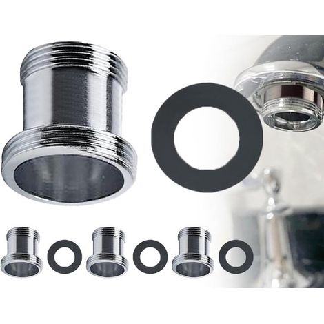 Set di tre adattatori per rubinetto - connettore con filettatura maschio da M18 a M22 (1/5)