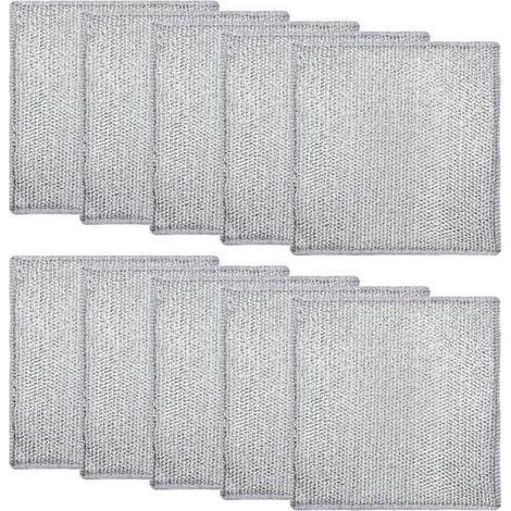 pair Torchon Multifonction - Non spécifié - 10 Pièces - 20x20 cm - Anti-Rayures - Gris (1/4)