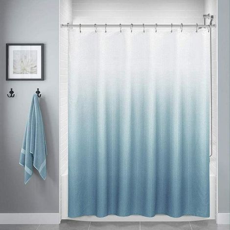 rideau de douche en tissu texturé rideaux pour salle bain doublure imperméable Polyester (1/4)