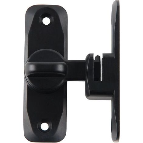Boucle de verrouillage de porte à 90/180 degrés Boucle à angle droit Boucle de porte Boulon Serrure de porte de grange Serrure de porte coulissante Serrure d'armoire(noir) (1/4)
