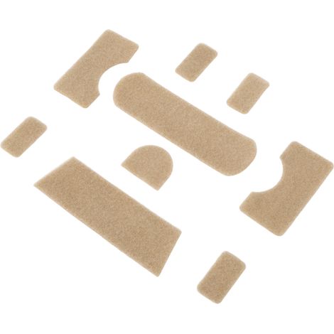 Set mit 9 selbstklebenden Klettstreifen in Tonfarbe, starker Klebstoff, für DIY-Trainingshelme, verstärkte Kleberückseite. (1/5)