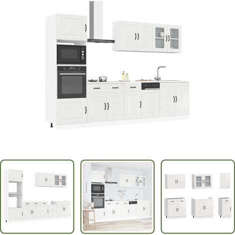 vidaXL Armoires cuisine - Ensemble d'armoires de cuisine 7 pcs Kalmar bois d'ingénierie (1/5)