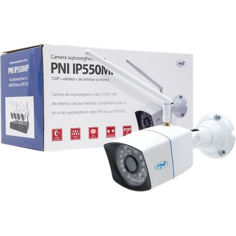 Caméra de Surveillance vidéo sans Fil 720p PNI IP550MP avec IP et IP Externe pour Kit WiFi550