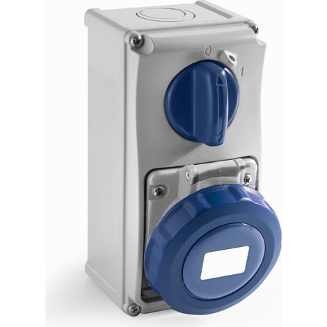 Rs Pro – Connecteur industriel 2P+E 32A 230V – Montage mural – Indice de protection IP67 – Pour environnements humides