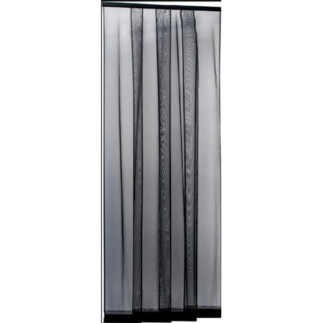 IRS Mosquitera para ventana francesa de lamas con contrapesos cm. 140x250 Color negro