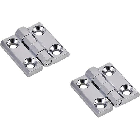 Juego de 2 bisagras de aleación de zinc de alta resistencia para escotillas de barcos, para barcos, casas, armarios, cubiertas, 44 cm, color plata. (1/5)