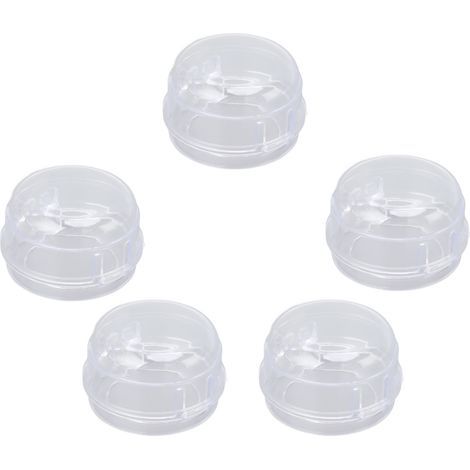 Protection pour bouton de cuisinière à gaz, résistante aux hautes températures, transparente et blanche, pour la sécurité des enfants. (1/5)