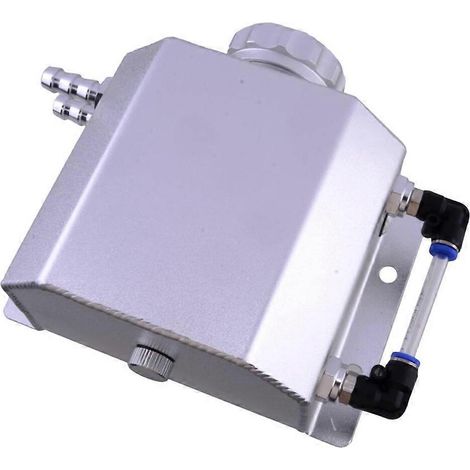 Vase d'expansion universel carré en aluminium de 1 L pour radiateur automobile, réservoir de récupération de liquide de refroidissement (1/5)