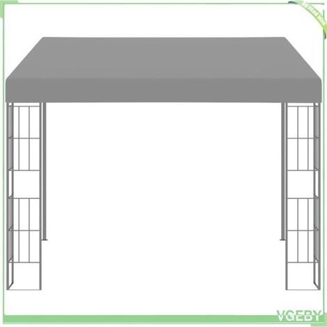 Belvédère mural - FAFEICY - 47990 - 3x3 m - Anthracite - Tissu et cadre acier (1/5)
