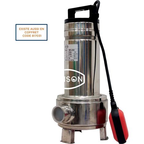 POMPE DE RELEVAGE 230V 0,55KW INOX EAUX CHARGEES RENSON (1/2)