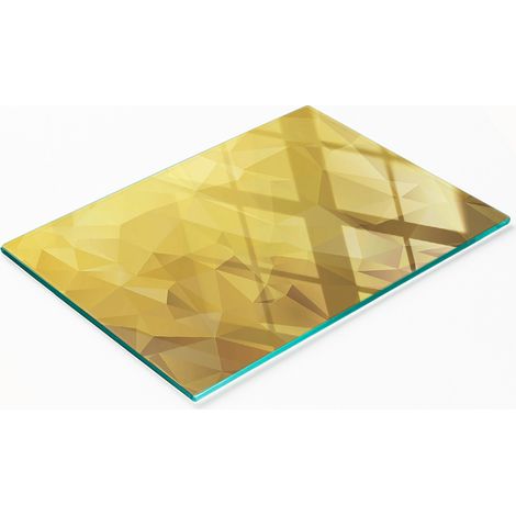 Tablero decorativo multifuncional de vidrio templado abstracto de 80x52 cm. (1/5)