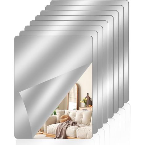 8 Stück Wandspiegelaufkleber