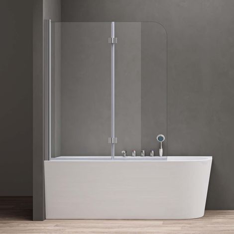 doporro Parete Vasca da Bagno Doccia117x141cm, Parete Sopravasca Apertura 180°Cortona1408 (1/5)