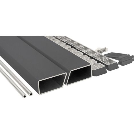 HANÖ-Serie Montageset Anthraz. 20x75x1793mm, m.Start-&Abschl.