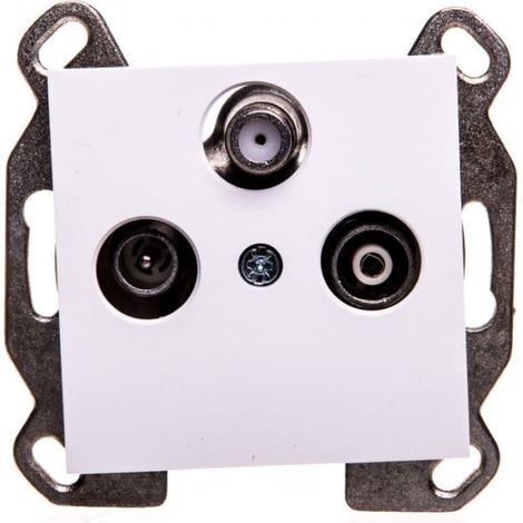 Conector de antena Lumina RTV-SAT, de paso, blanco, WL3120