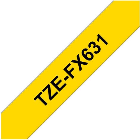 Brother TZe-FX TZe-FX631 Colore Nastro: Giallo Colore carattere:Nero 12 mm 8 m (1/4)