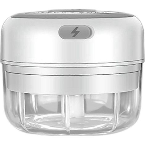 Presse-ail électrique Mini hachoir Machine à gingembre Blanc-- (1/5)