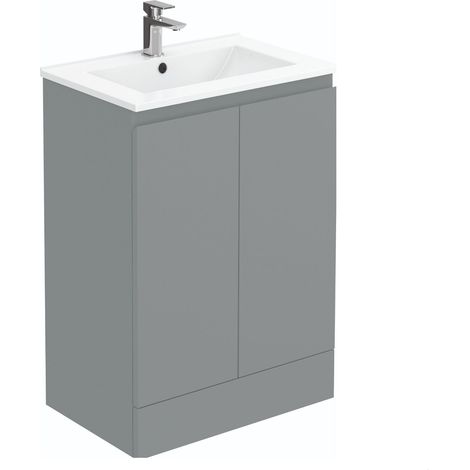 600mm Matt Grey Vanity Unit with Basin