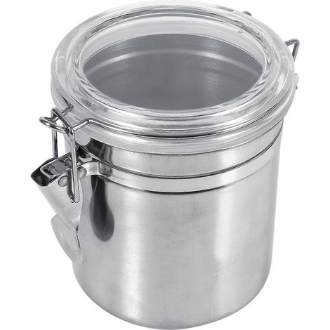 boîte de conservation alimentaire en acier inoxydable pour la cuisine, idéale pour le sucre, le thé, le café et les grains de café (101010,5cm) (1/4)