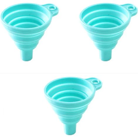 Entonnoir de cuisine pliable en silicone pour remplir les bouteilles d'eau et transférer les liquides - Accessoire de cuisine de qualité alimentaire (1/5)