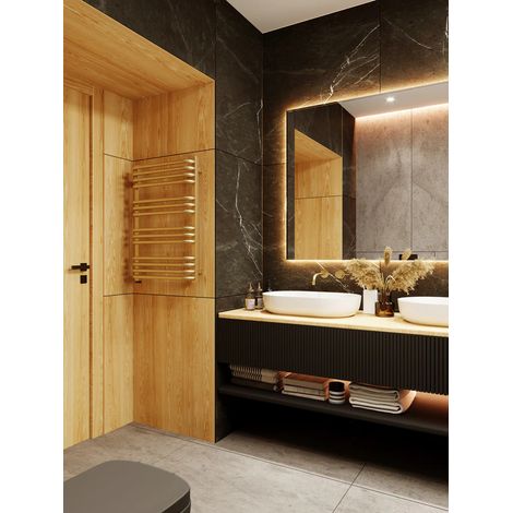 Sèche serviette électrique chrom-mat-inox- JULY - 600 watt - 114,90 x 60 (1/5)