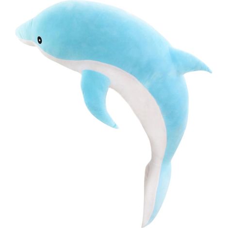 Weiches Plüsch-Delfinkissen, großer Plüschdelfin, ideales Geschenk für Kinder, Valentinstag, mittlere Größe. (1/2)