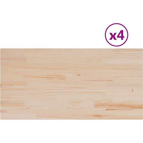Maison Exclusive - Piani Tavolo 4 pz 100x50x1,7cm Rettangolare Legno Massello Pino