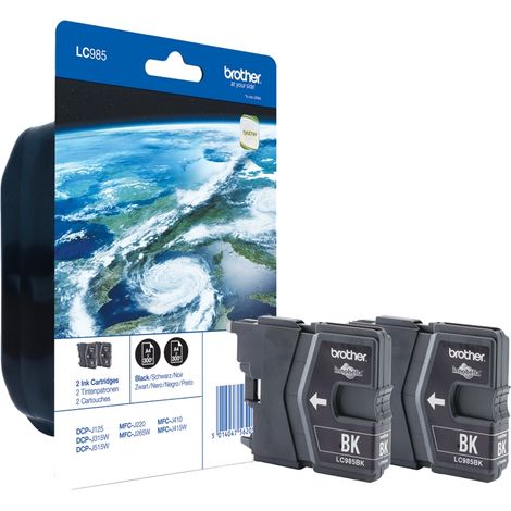 Brother LC985BKBP2 cartucho de tinta 2 pieza(s) Original Negro