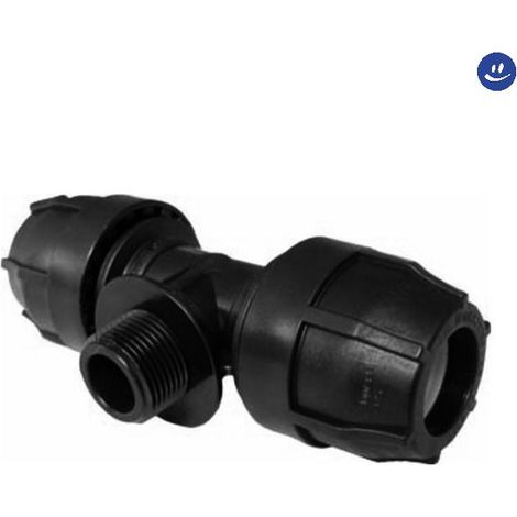 Raccordo T maschio 32 x 1" PN 16 polipropilene Nupi
