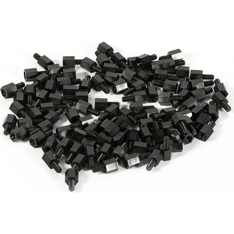 100 pcs M2 M3 M4 Plastique Nylon Hex mle Femelle Femelle Entretoise Tête Ronde Vis crou