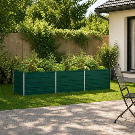 vidaXL Cama de Jardín Elevada Verde 240 x 80 x 55 cm (1/5)