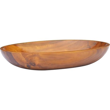 Lavandino da bagno lavabo da appoggio lavabo da bagno lavabo da interno 60 x 40 x 10 cm legno massello di teak 020002872