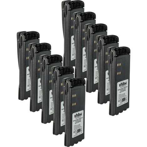 vhbw 10x Akku kompatibel mit Motorola PRO5450, PRO5550, MTX960, PRO5150, PRO5350, PRO5750, PR860 Funkgerät, Walkie Talkie (1800 mAh, 7,2 V, Li-Ion)