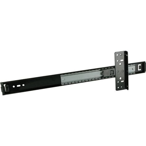 Coulisse à billes pour portes escamotables – Sortie totale – Charge 15 kg – Longueur 406 mm – Acier zingué noir – Fixation latérale – Tcasystem (1/5)
